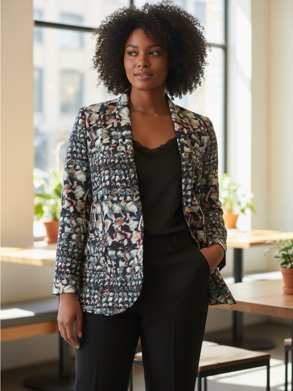 💥$8💥Cartonnier Multicolor Abstract Print Blazer #701